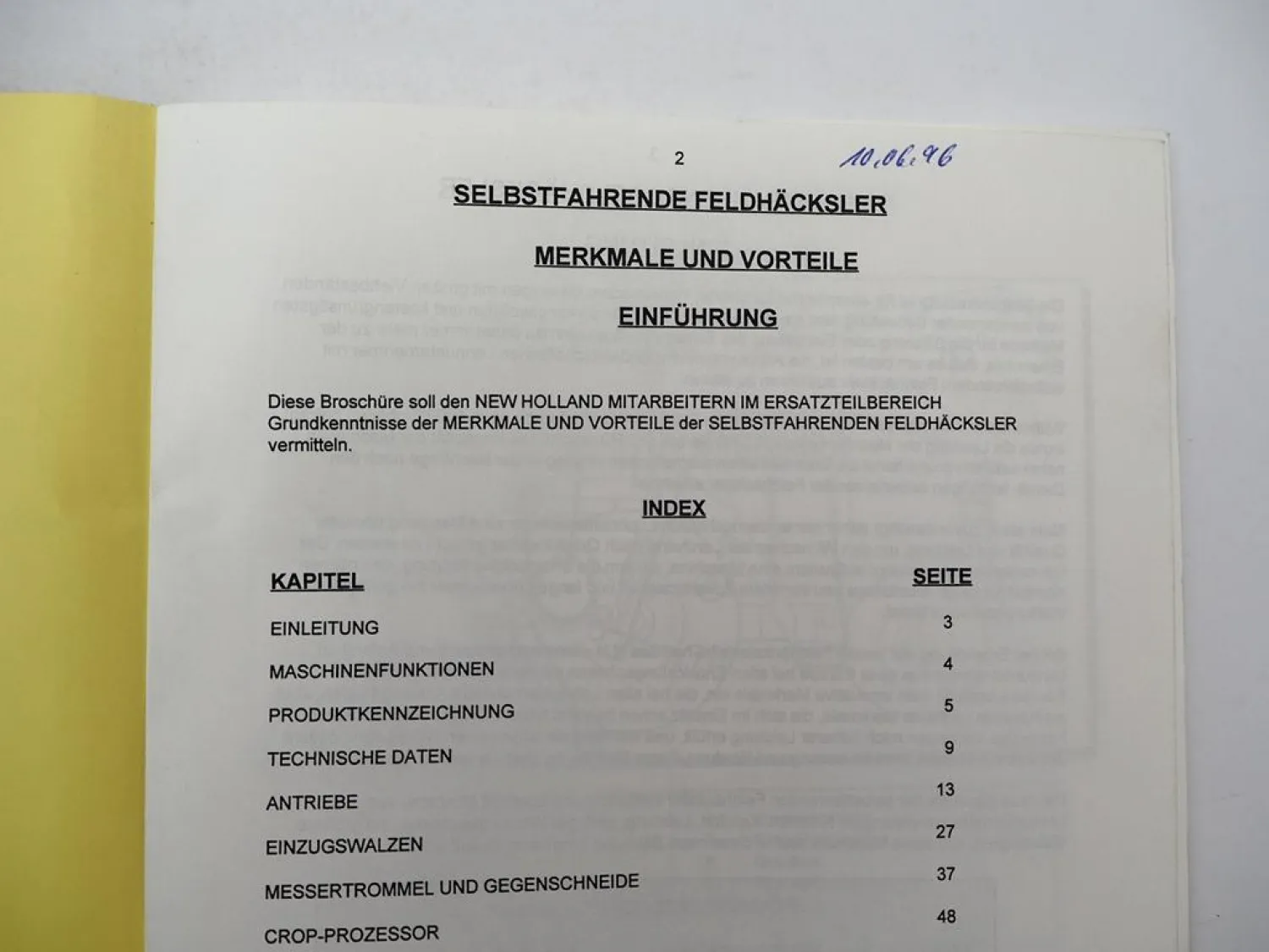 New Holland FX 300 375 450 Feldhäcksler Betriebsanleitung Wartung 1996