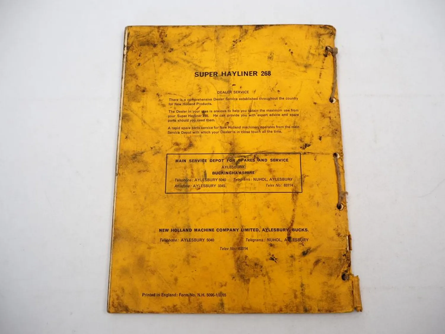 New Holland Super Hayliner 268 Baler Presse Parts List Ersatzteilliste 8/1965