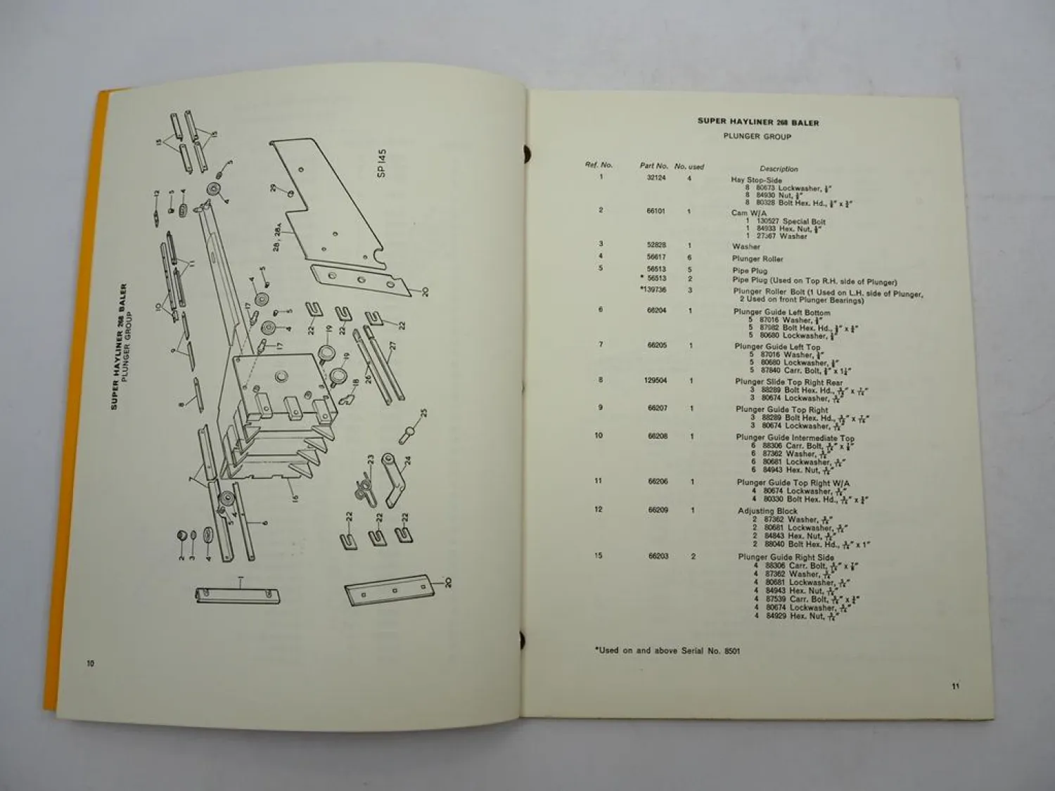 New Holland Super Hayliner 268 Ballenpresse Parts List Ersatzteilliste 3/1970