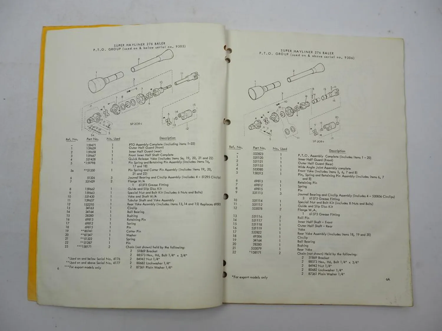 New Holland Super Hayliner 276 Baler Presse Parts List Ersatzteilliste 3/1973