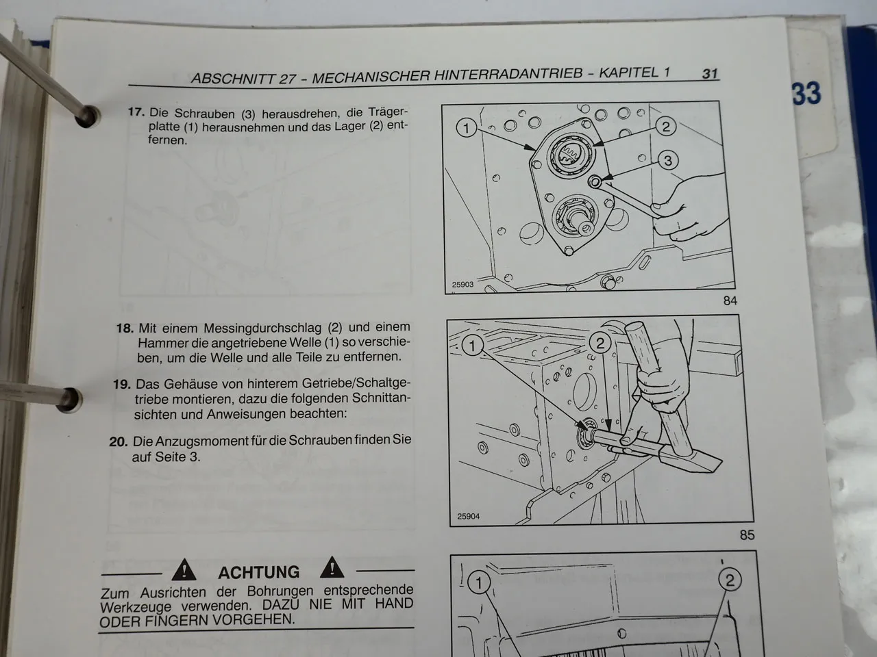 New Holland TD 55 65 75 85 95 D Traktor Werkstatthandbuch Reparaturanleitung