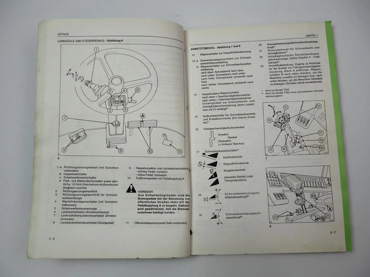 New Holland TX 62 64 65 66 68 Mähdrescher Betriebsanleitung Bedienung 1996
