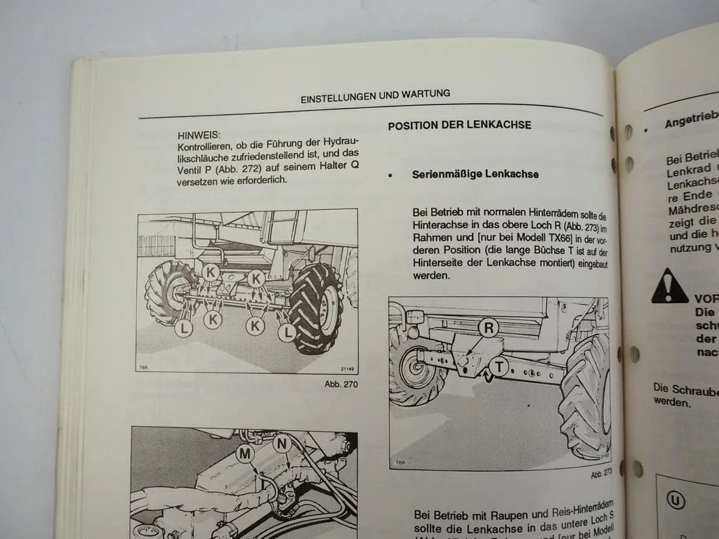 New Holland TX66 TX68 Mähdrescher Betriebsanleitung Bedienungsanleitung1994