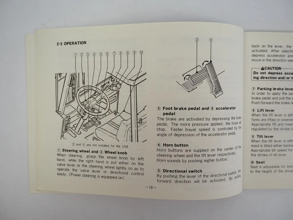 Nichiyu FB 14 15 18 20 25PL FBB 20 25 PL Electric Forklift Operators Manual 1992
