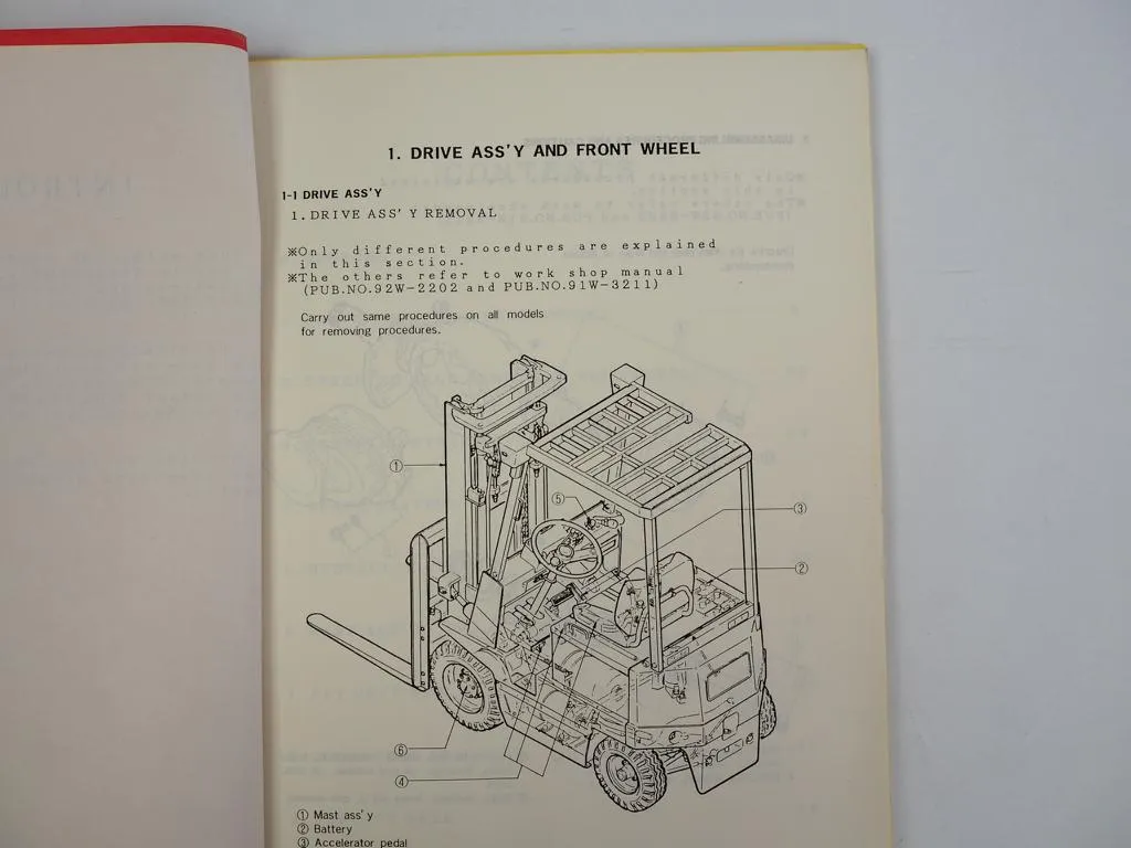 Nichiyu FBZ 20 25PL - 55 Series Electric Forklift Truck Work Shop Manual 1993