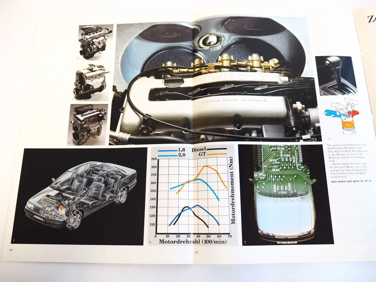 Nissan Primera PKW 3x Prospekt 1991/94