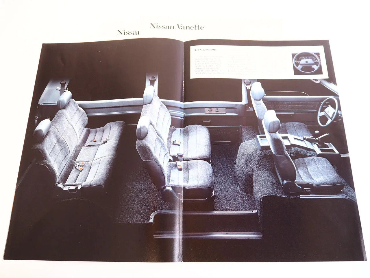 Nissan Vanette Spaceliner PKW 3x Prospekt 1989/90