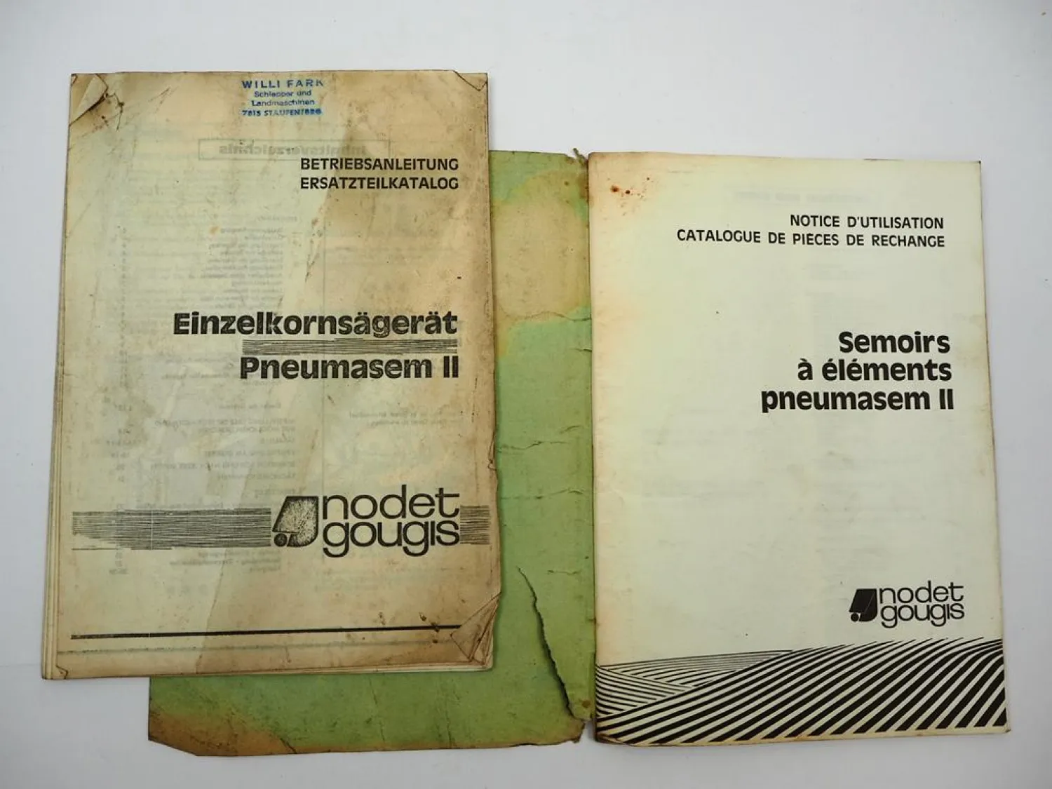 Nodet Gougis Pneumasem II Sämaschine Betriebsanleitung Ersatzteilliste 1978