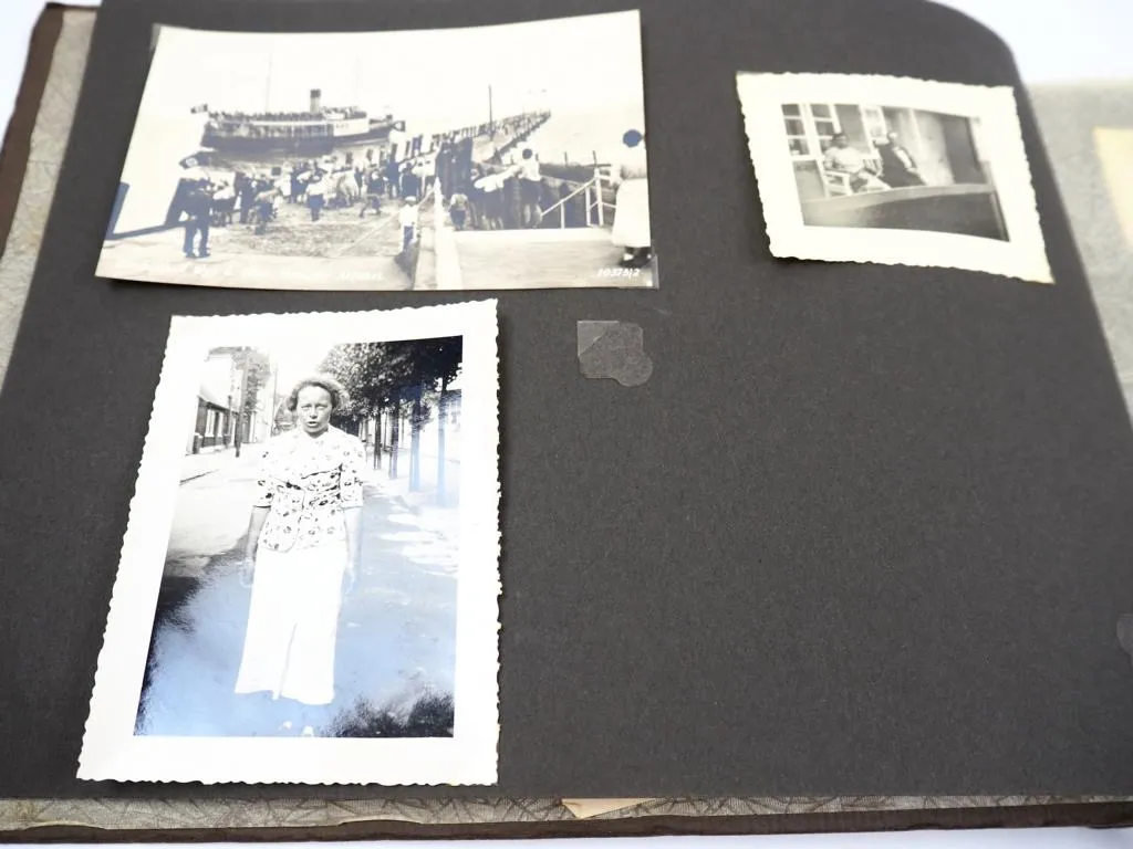 Nodseebad Wyk a. Föhr Fotoalbum mit 16 AK Hafen Dampfer Luftaufnahme 30/40er J