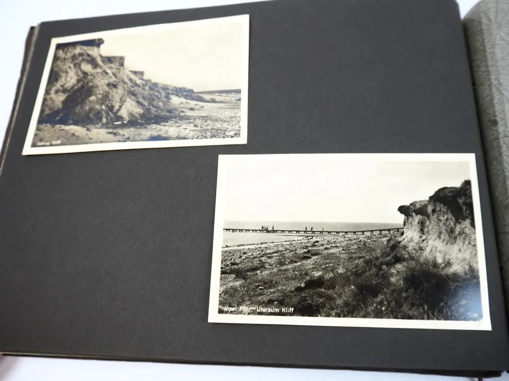 Nodseebad Wyk a. Föhr Fotoalbum mit 16 AK Hafen Dampfer Luftaufnahme 30/40er J