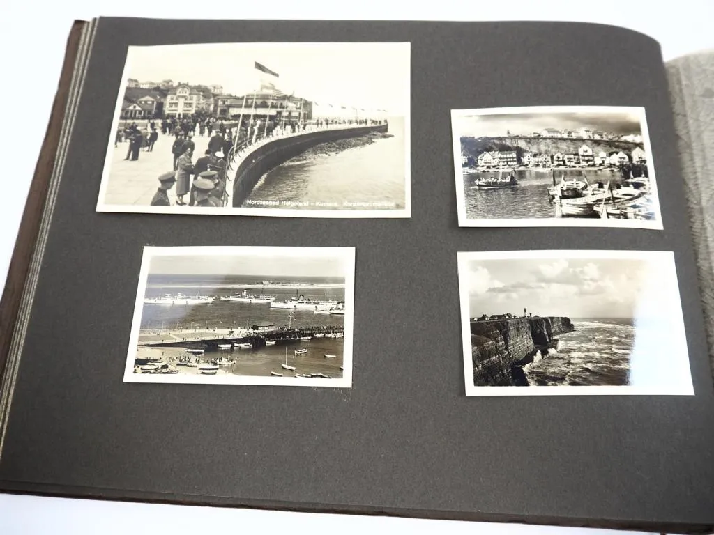 Nodseebad Wyk a. Föhr Fotoalbum mit 16 AK Hafen Dampfer Luftaufnahme 30/40er J