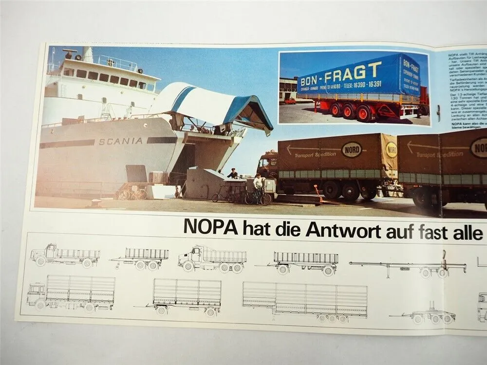 Nopa Vognfabriken Dänemark Aufbauten Sattelanhänger für LKW Prospekt