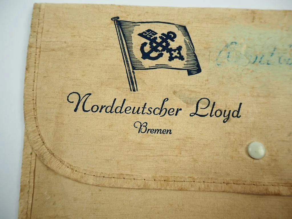 Norddeutscher Lloyd Bremen orig Mappe für Schiff Reiseunterlagen 1910/30