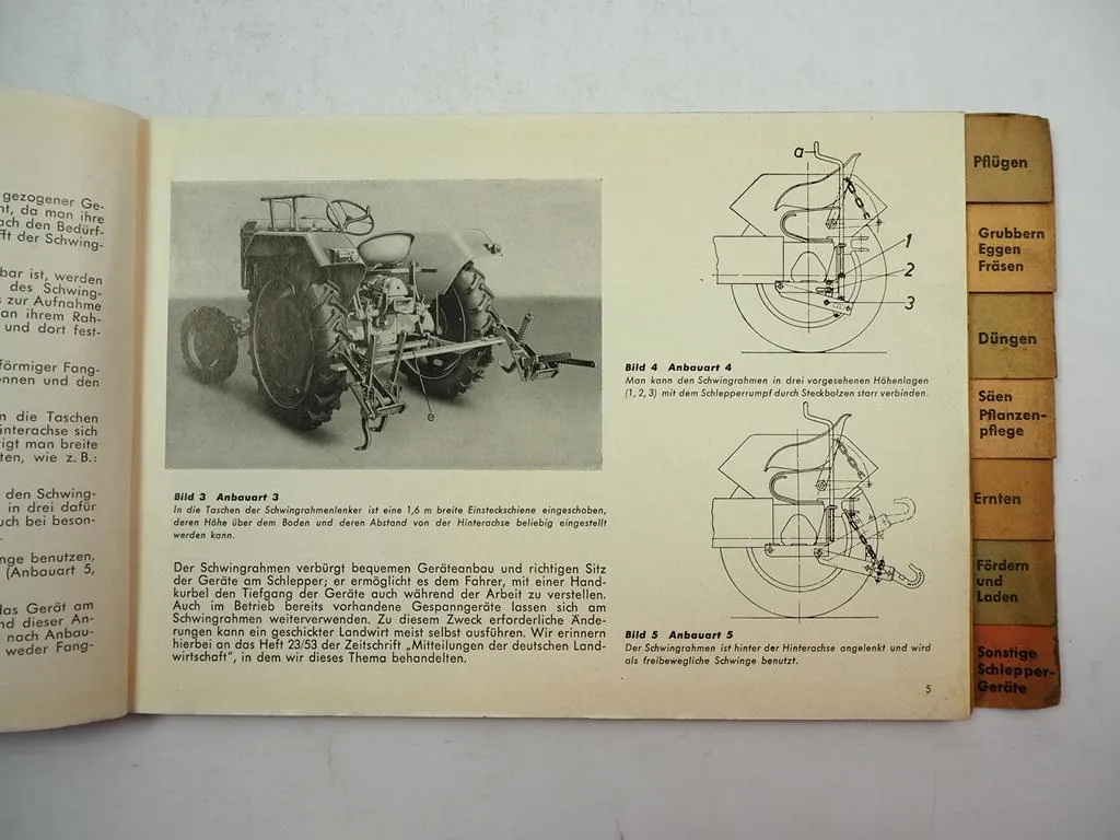 Normag Geräteweiser Anbaugeräte für Schlepper Kornett Faktor F16 NG35 von 1955