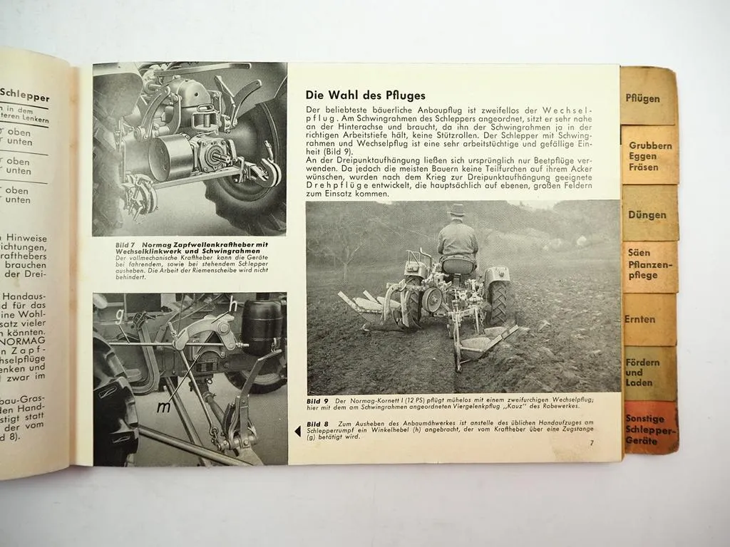 Normag Geräteweiser Anbaugeräte für Schlepper Kornett Faktor F16 NG35 von 1955