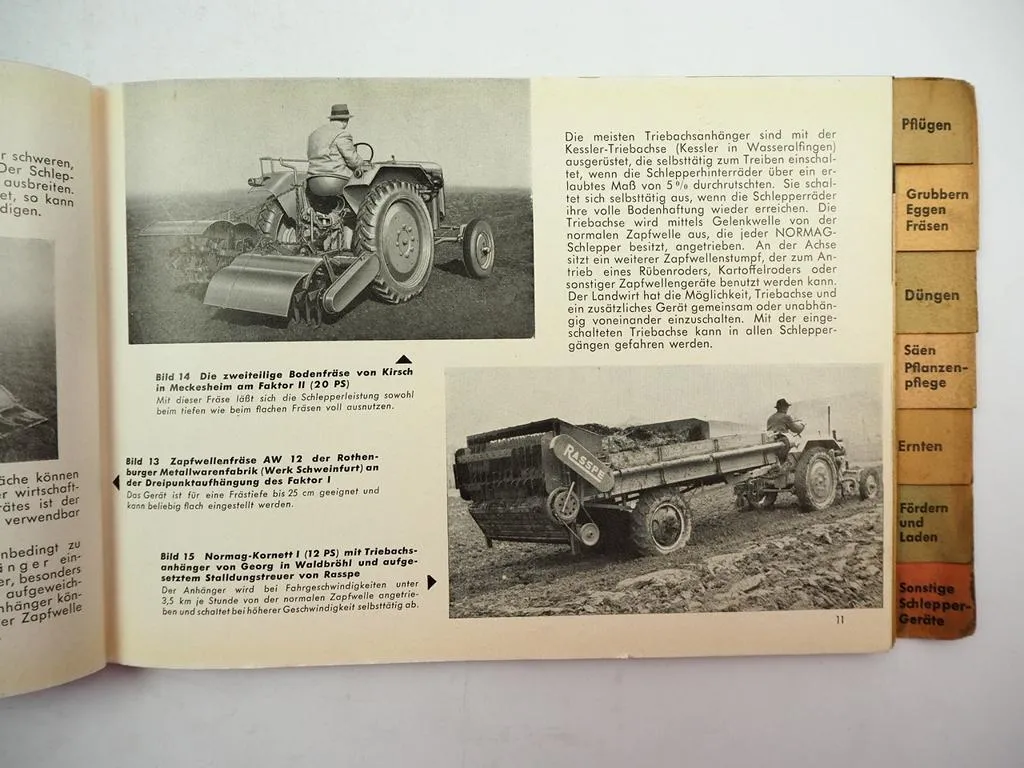 Normag Geräteweiser Anbaugeräte für Schlepper Kornett Faktor F16 NG35 von 1955