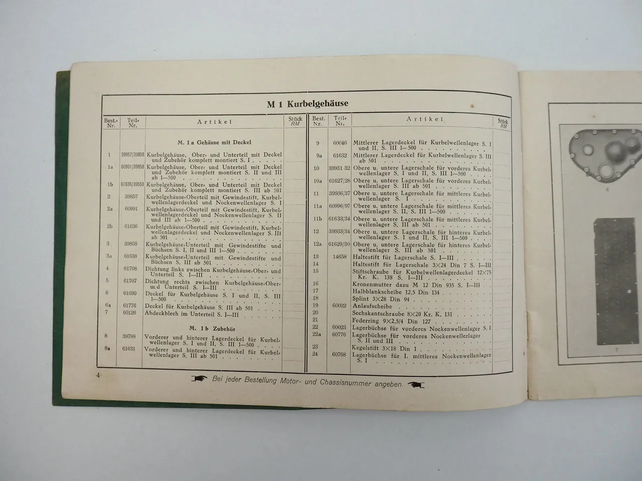 NSU 6/30 7/34 PS Motorwagen Neckarsulm Ersatzteilliste Preisliste 1929