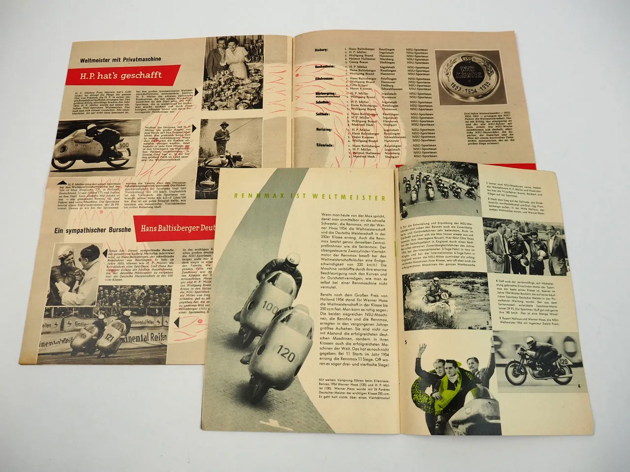 NSU Quickly Max Superfox Superlux Lambretta Prima 2x Zeitschrift 1950er Jahre