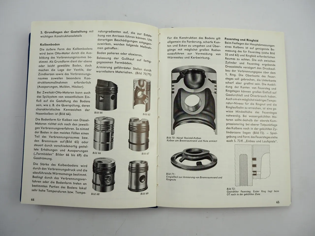 Nüral Kolbenhandbuch Motor Funktion Einbau Reparatur Kolbenschäden 1972