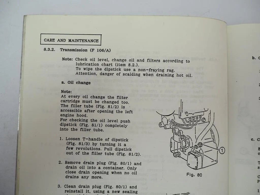 O&K F156 F156A Grader Operation Manual Care Maintenance 1986
