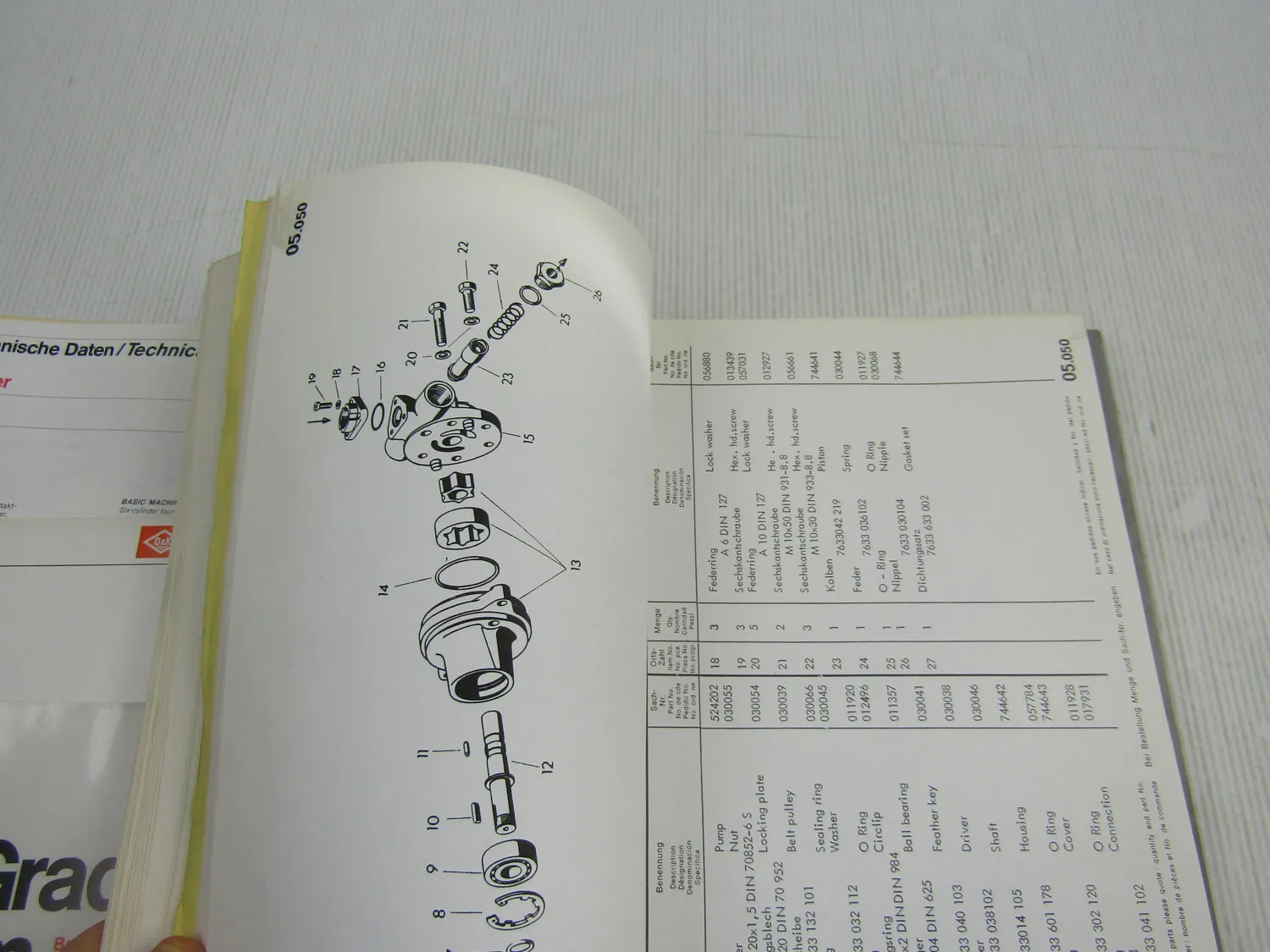 O&K G12 Grader Ersatzteilliste Betriebsanleitung Schaltplan Elektrik Hydraulik
