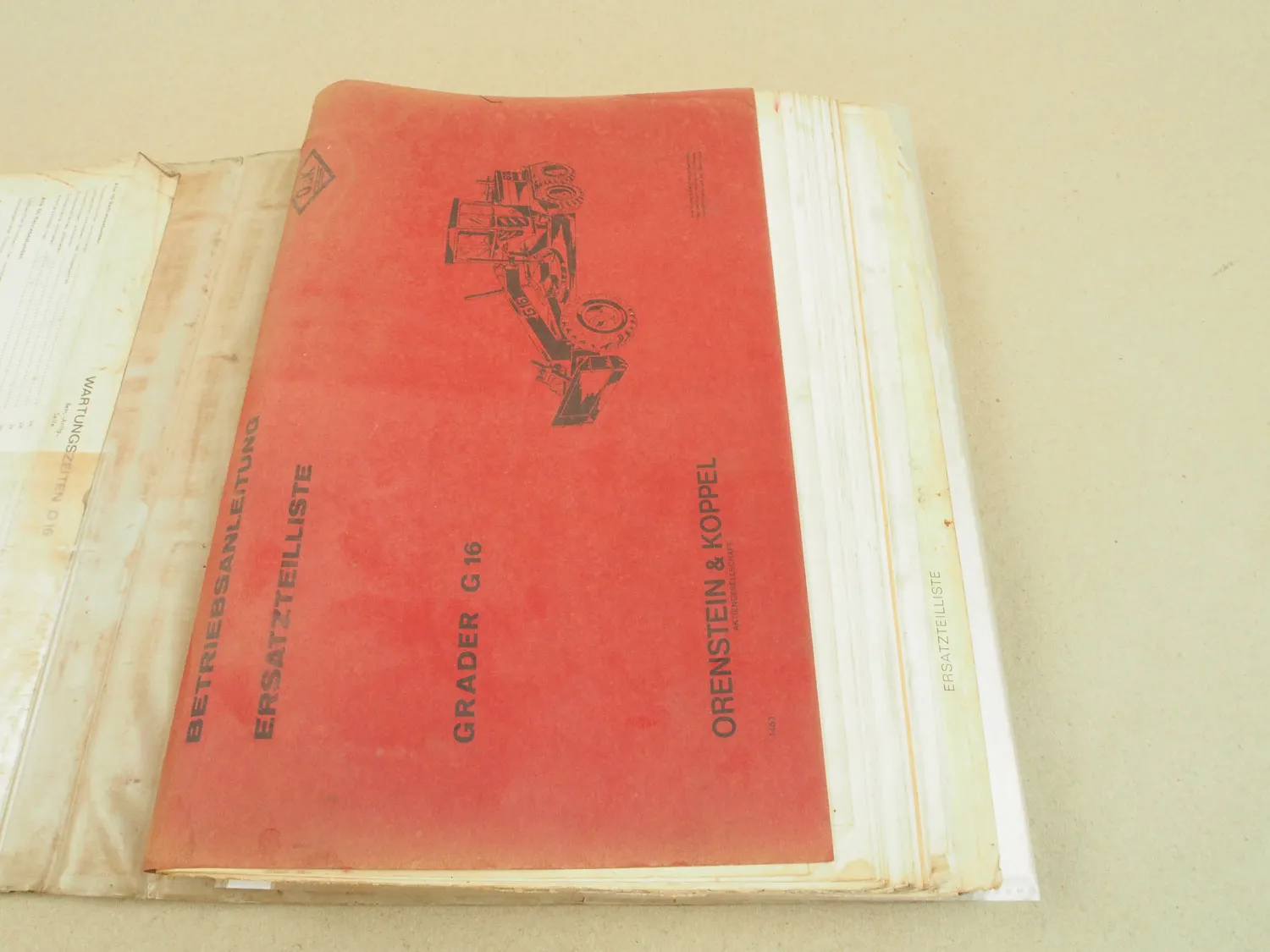 O&K G16 Grader Betriebsanleitung Ersatzteilliste Schaltplan Elektrik