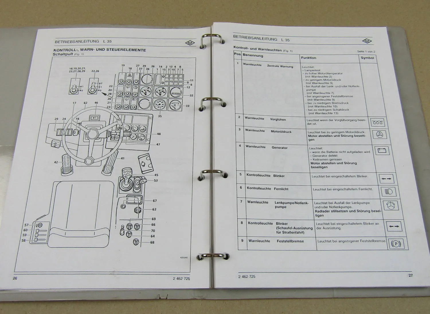 O&K L35 Serie B Radlader Betriebsanleitung Bedienungsanleitung Wartung