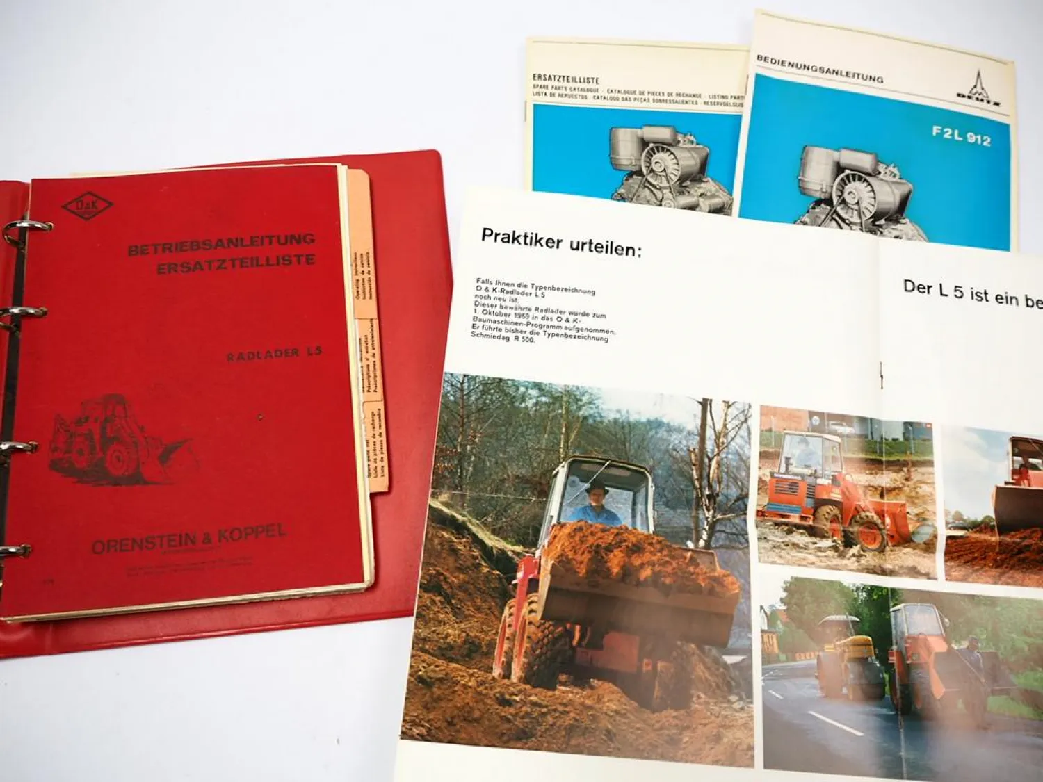 O&K L5 Radlader Betriebsanleitung Ersatzteilkatalog 1968/1970 Schmiedag