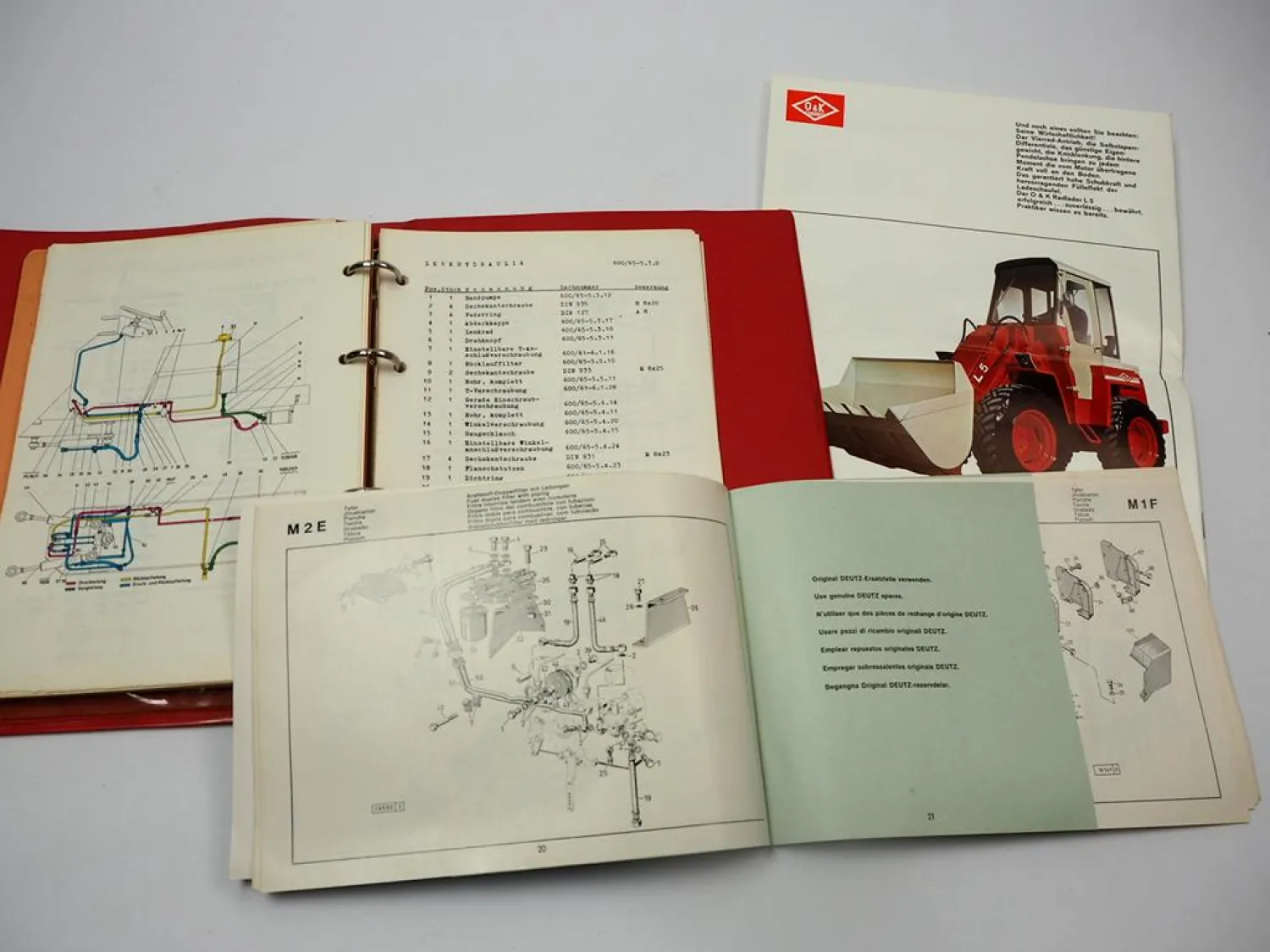 O&K L5 Radlader Betriebsanleitung Ersatzteilkatalog 1968/1970 Schmiedag