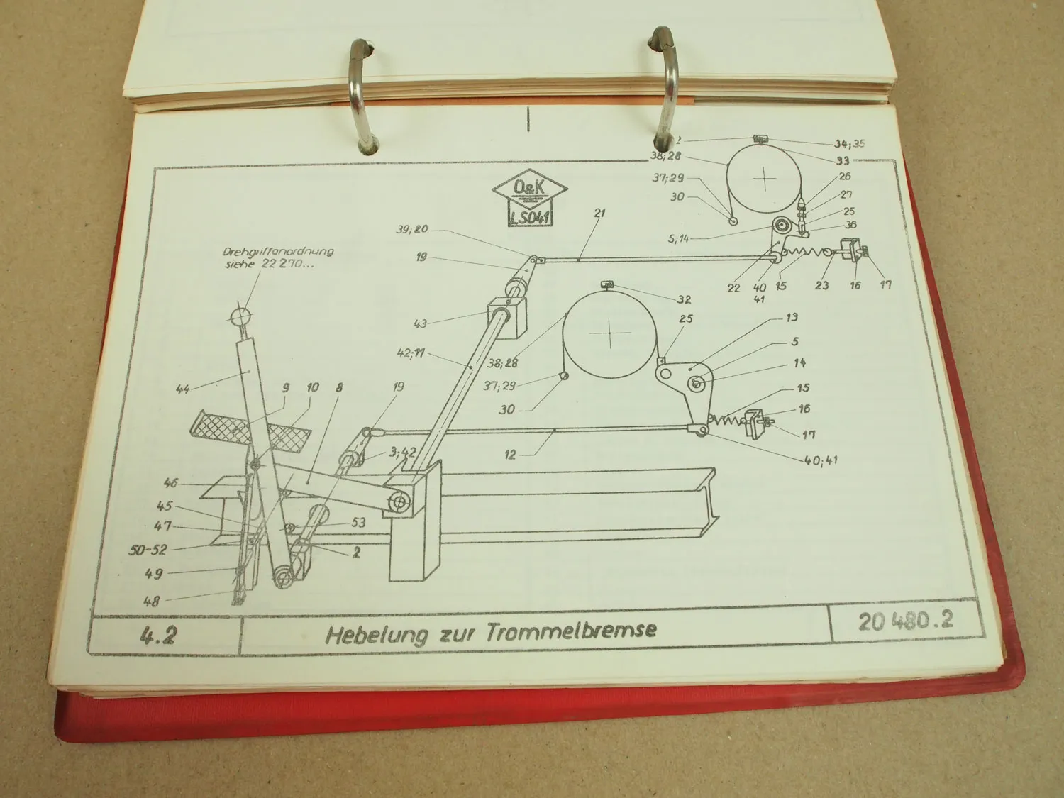 O&K LMG M3 Bagger Betriebsanleitung Ersatzteilliste ca. 1966