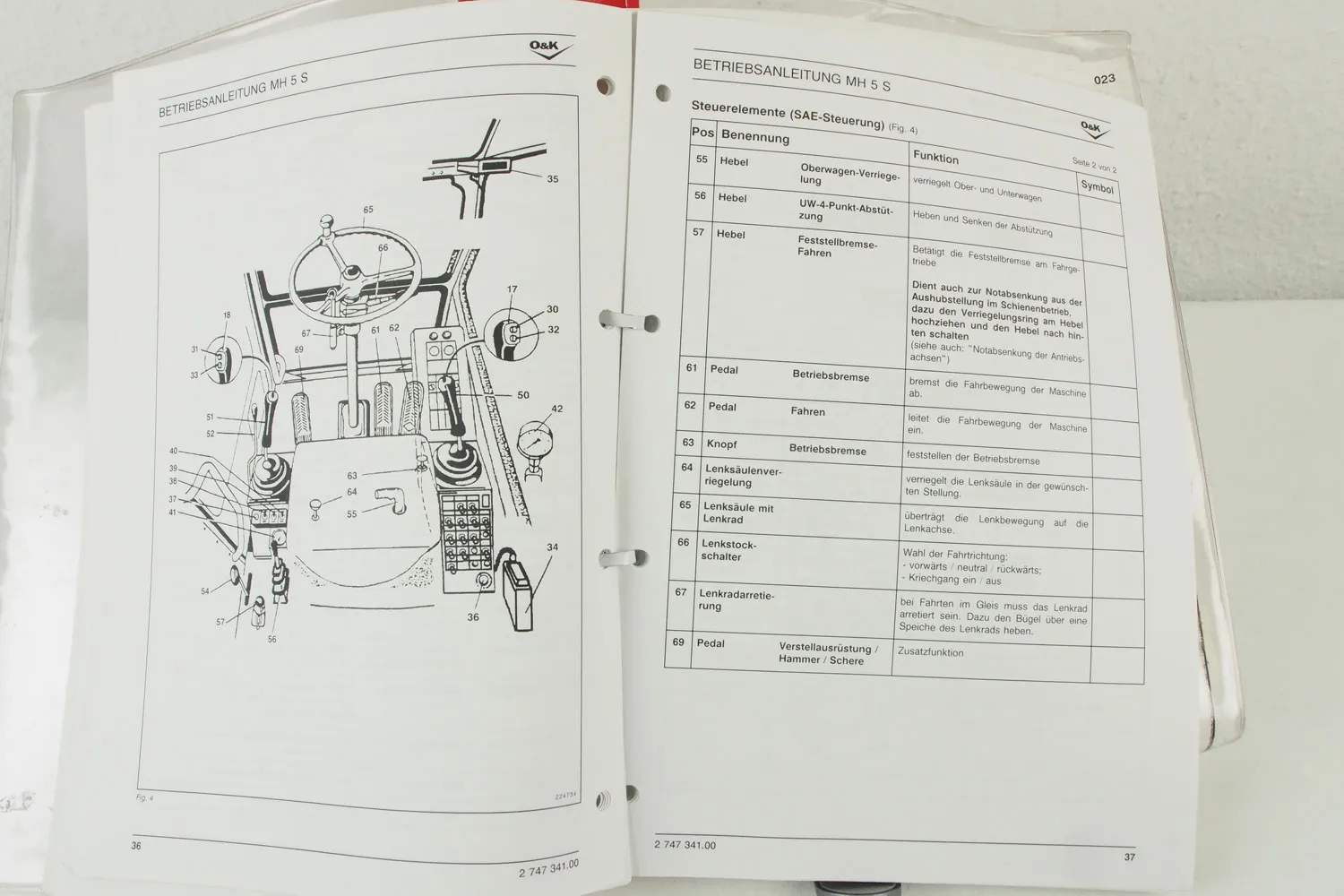 O&K MH5S Zweiwegebagger Betriebsanleitung Bedienung Wartung