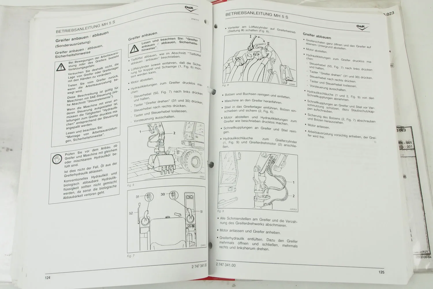 O&K MH5S Zweiwegebagger Betriebsanleitung Bedienung Wartung