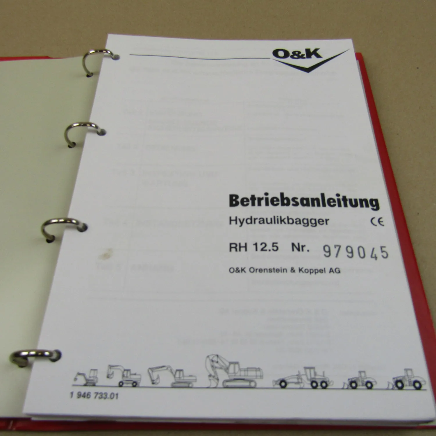 O&K RH12.5 Betriebsanleitung Bedienung Wartung Hydraulikbagger Inspektion
