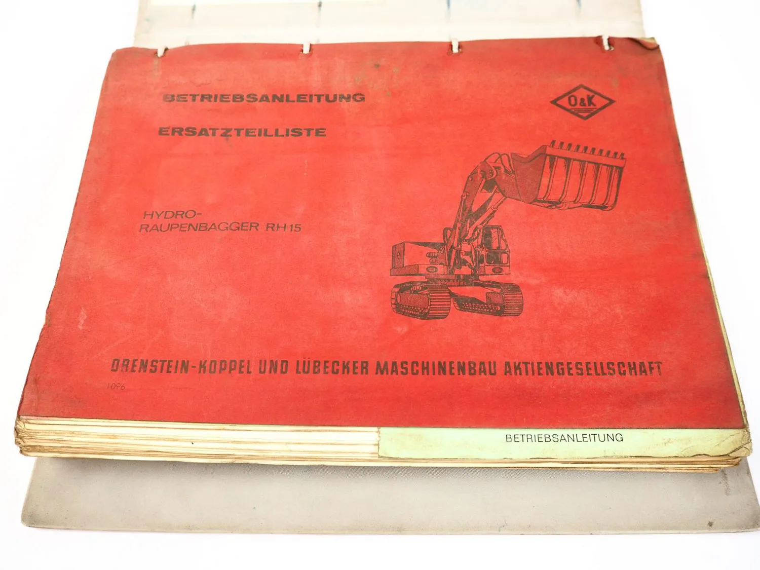 O&K RH15 Betriebsanleitung Ersatzteilliste Bagger Schaltplan Elektrik Hydraulik