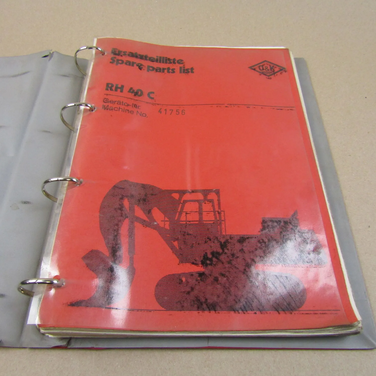 O&K RH40 C Ersatzteilkatalog Spare parts List mit Schaltplan Elektrik ca. 1986