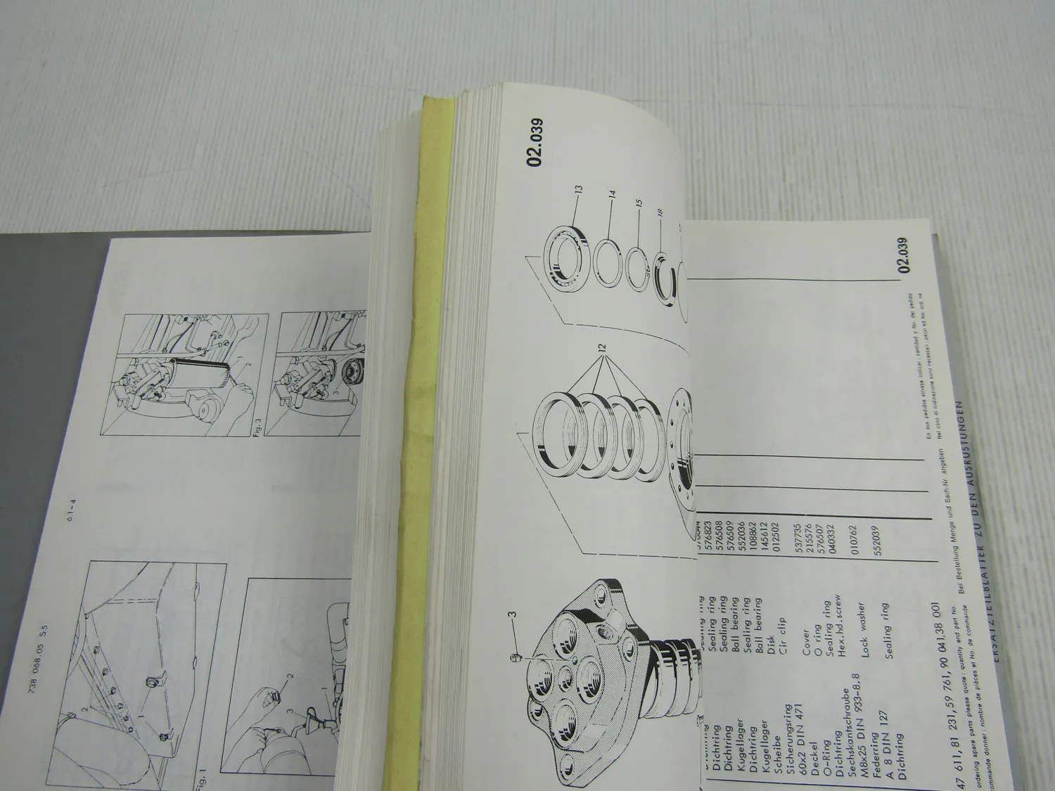 O&K RH6 N LC HD Betriebsanleitung Ersatzteilliste Bagger Ausrüstung Motor 1974
