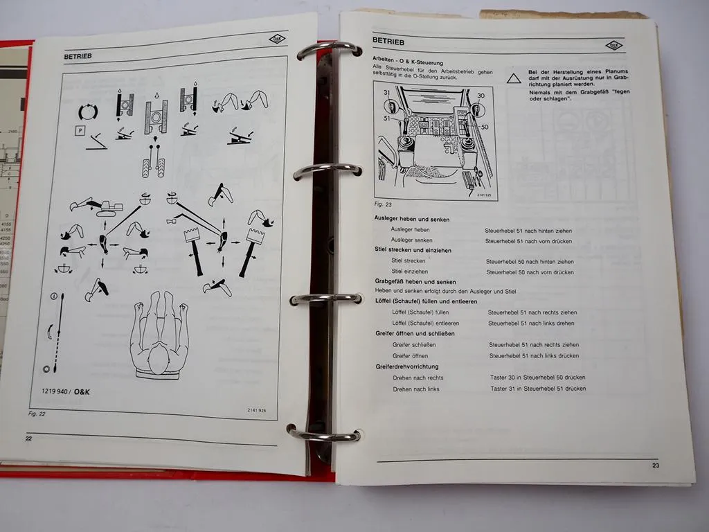 O&K RH6 PMS Bedienung Wartung Hydraulik Ersatzteilkatalog Schaltplan 1992