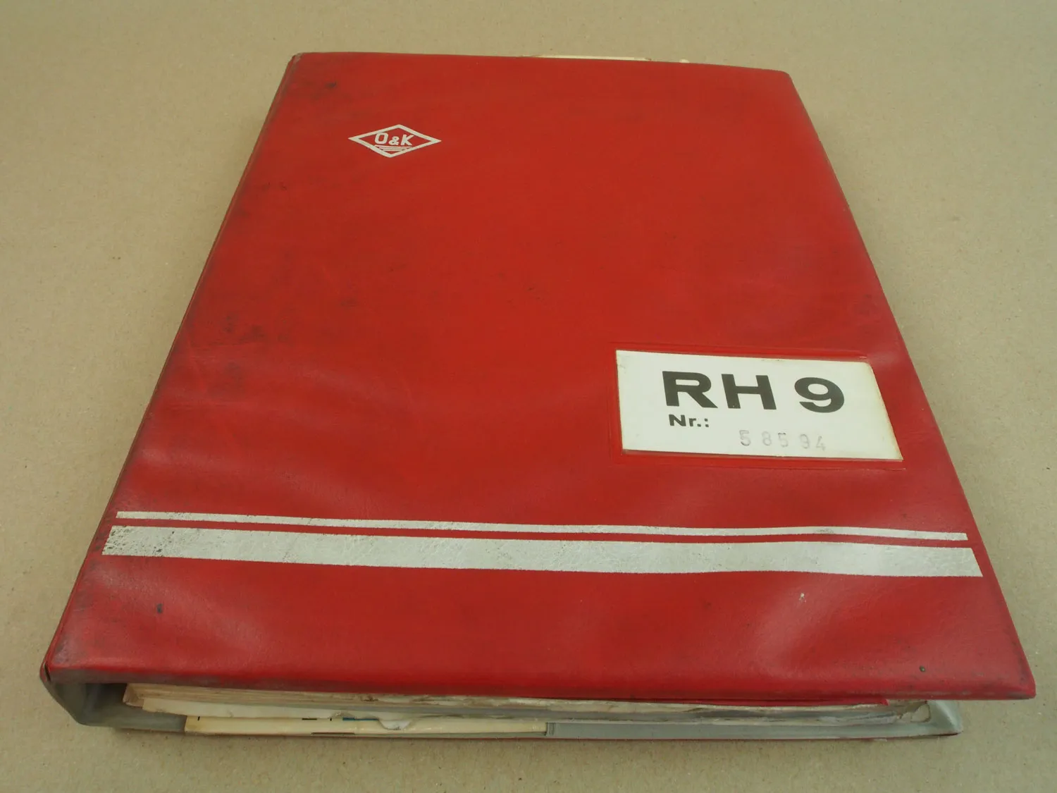 O&K RH9 Bagger Betriebsanleitung Ersatzteilliste Schaltplan Wartung 1969