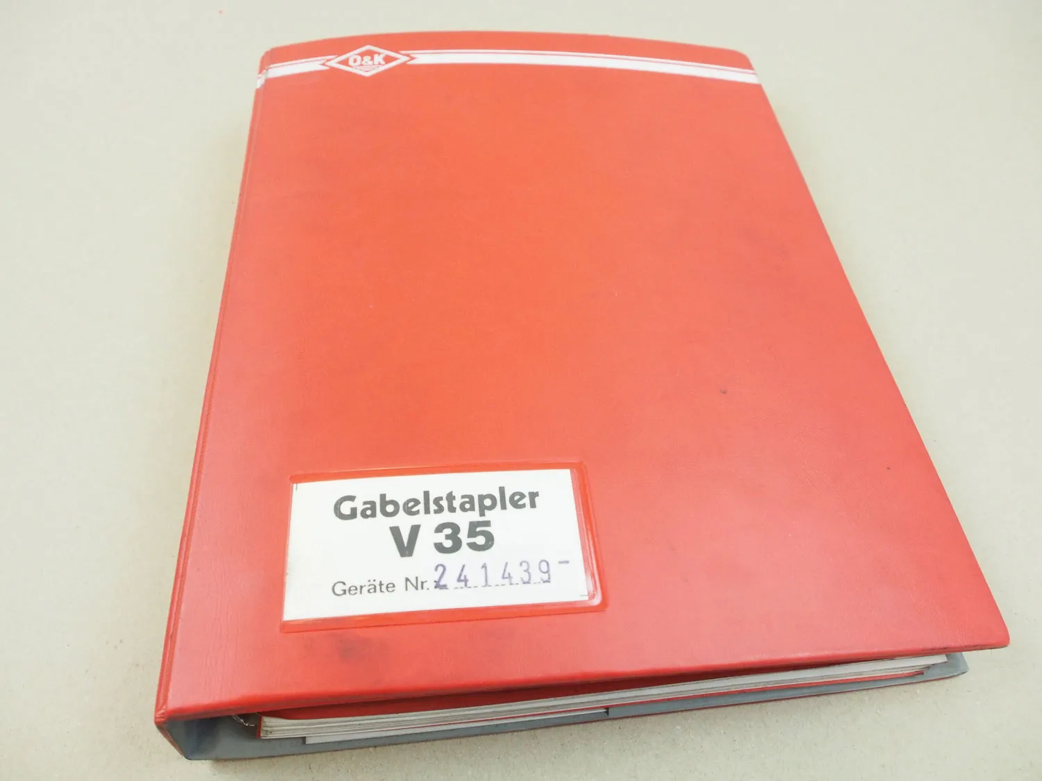 O&K V35 V40 Gabelstapler Bedienung Wartung Inspektion Ersatzteilliste Schaltplan