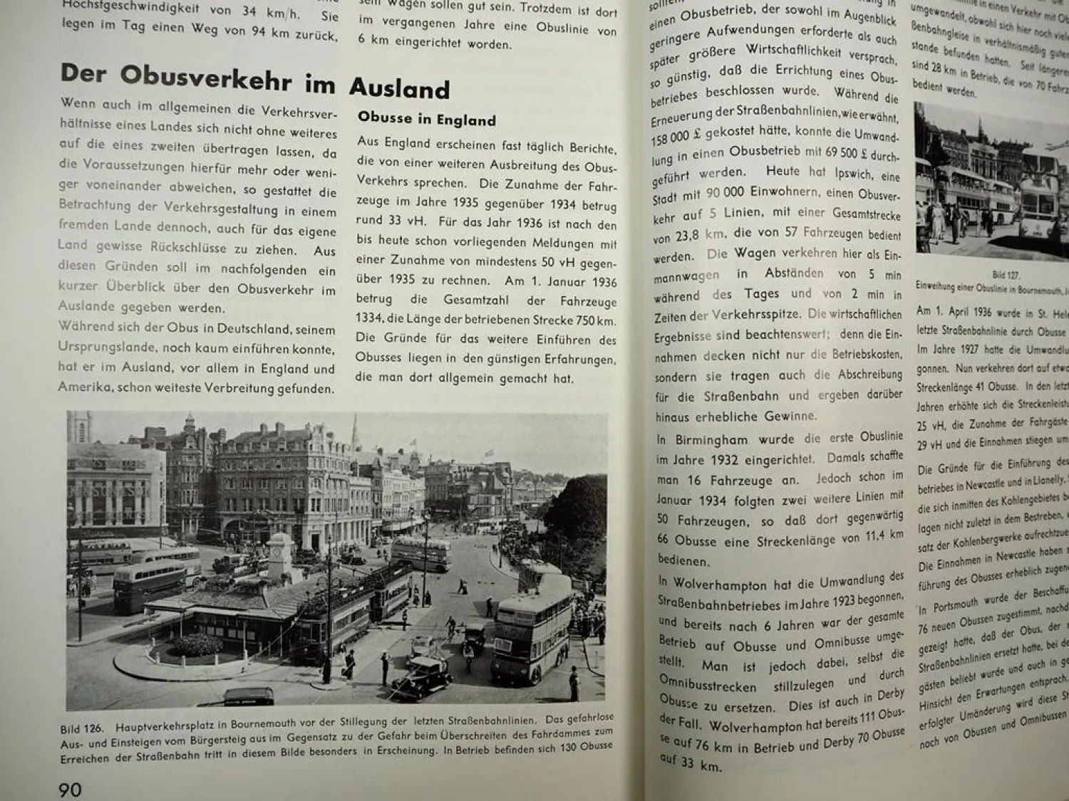 Oberleitung Omnibus Broschüre Vorteile Nahverkehr Vehrkehrsmittel VDE Essen 1936