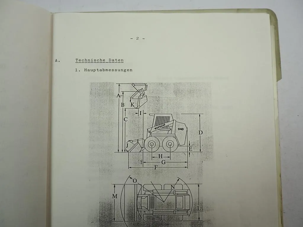 ÖSWAG Eurocat 940 Kompakt Lader Bedienungsanleitung Ersatzteilliste
