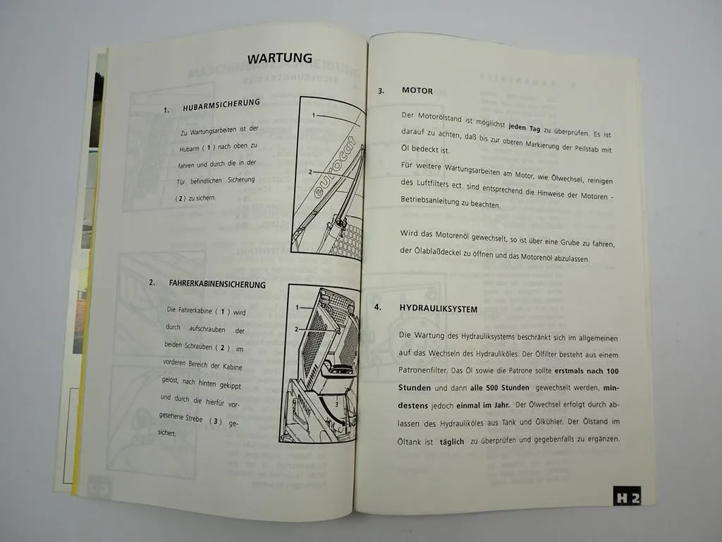 ÖSWAG Eurocat 940 Kompaktlader Betriebsanleitung 2x Prospekt ca. 1995