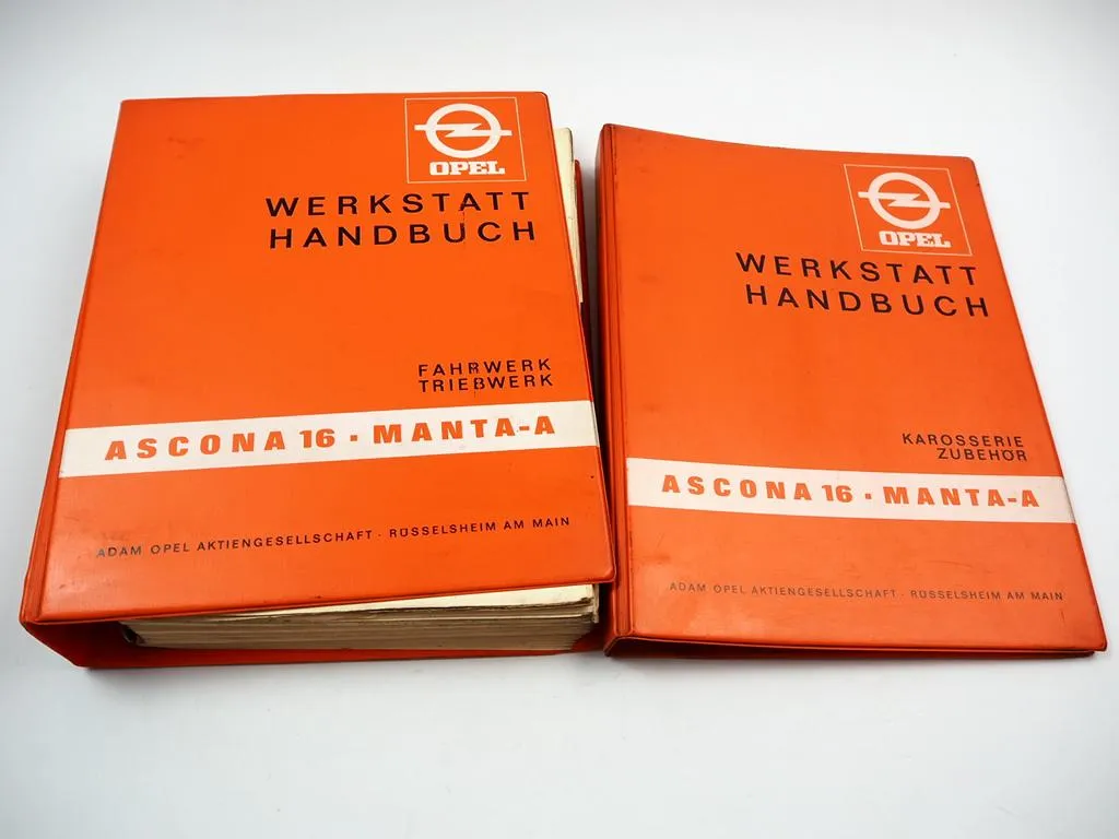 Opel Ascona 16 / 19 Manta A Werkstatthandbuch 2 Bände 1970/71 Reparaturanleitung