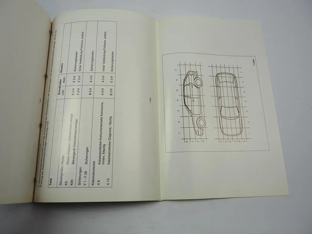Opel Astra F Tigra Corsa B Diebstahlwarnanlage ab 1995 Prüfanleitung Fehlersuche
