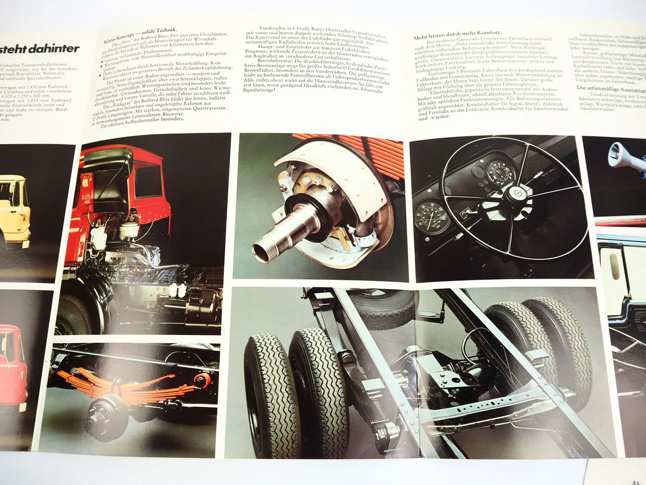 Opel Bedford Blitz LKW EJM2 EJM3 EJN3 7.5 Prospekt technische Daten 1973