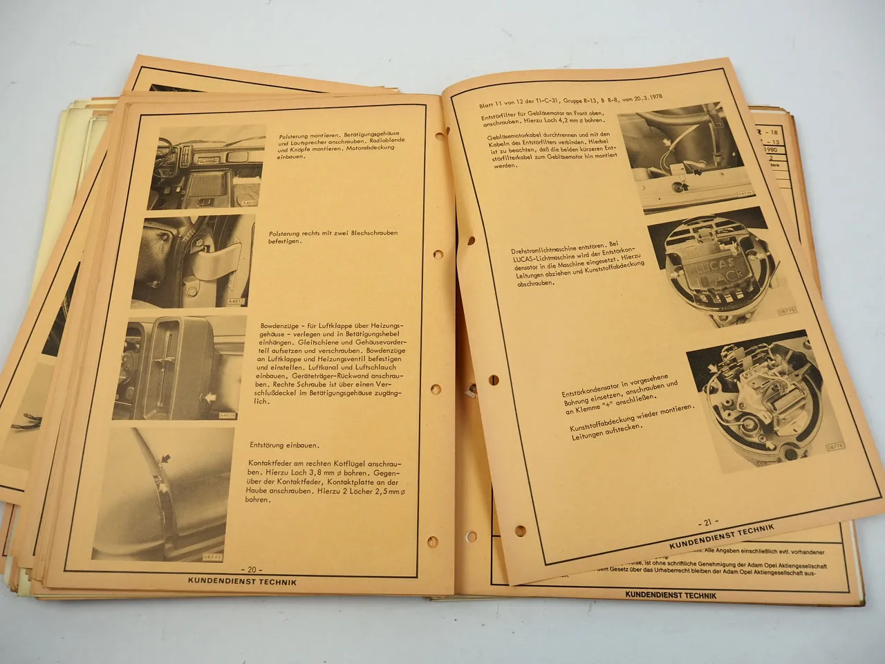 Opel Bedford Blitz Transporter Techn. Information 1969 - 1980 Werkstatthandbuch