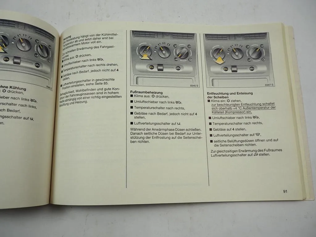 Opel Corsa B Betriebsanleitung Bedienungsanleitung Fahrerhandbuch 4 / 1999