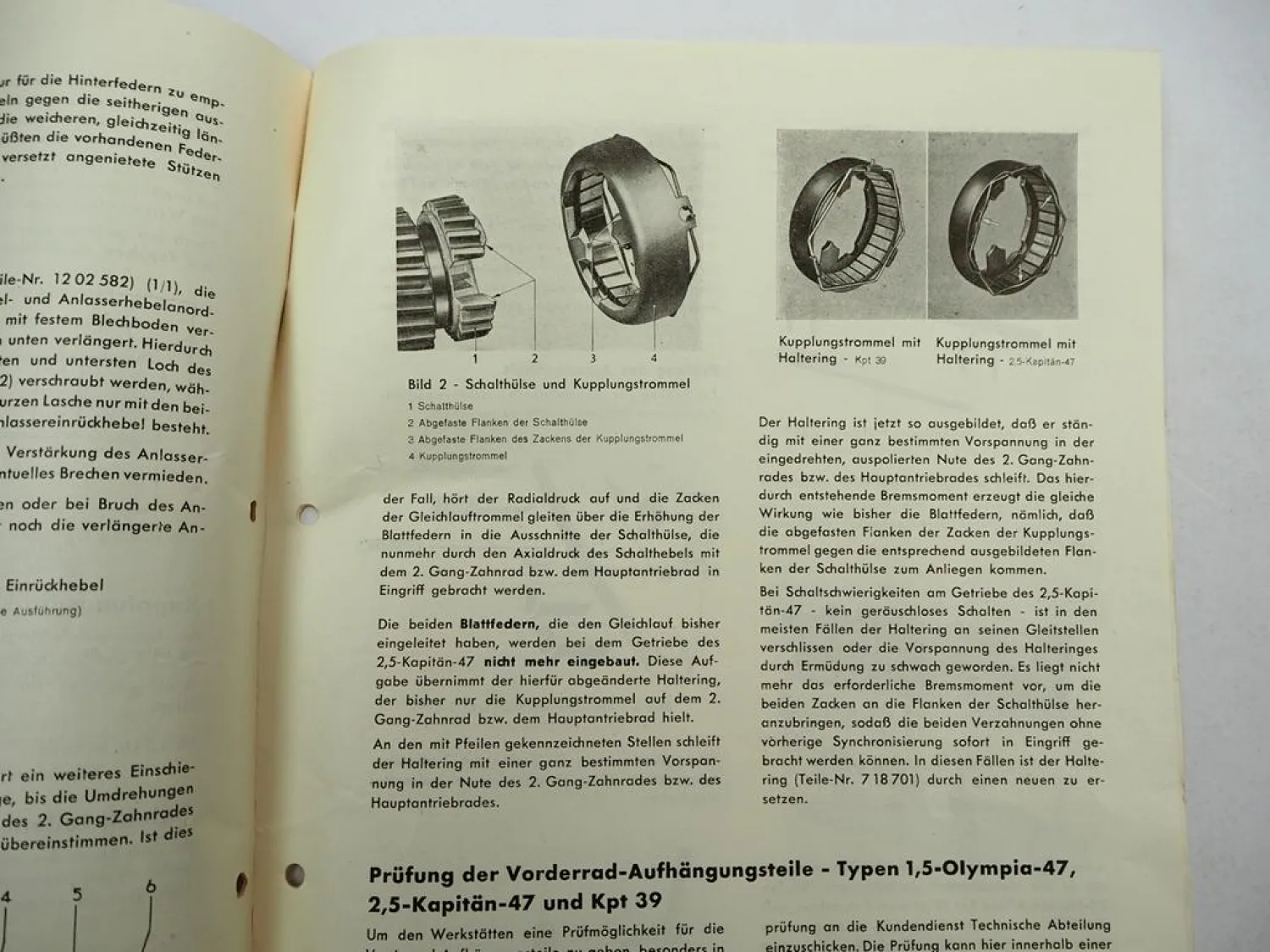 Opel Dienst Technische Nachrichten Jg 1949 Nr. 9/10 Opel 1,5 Olympia 2,5 Kapitän-47