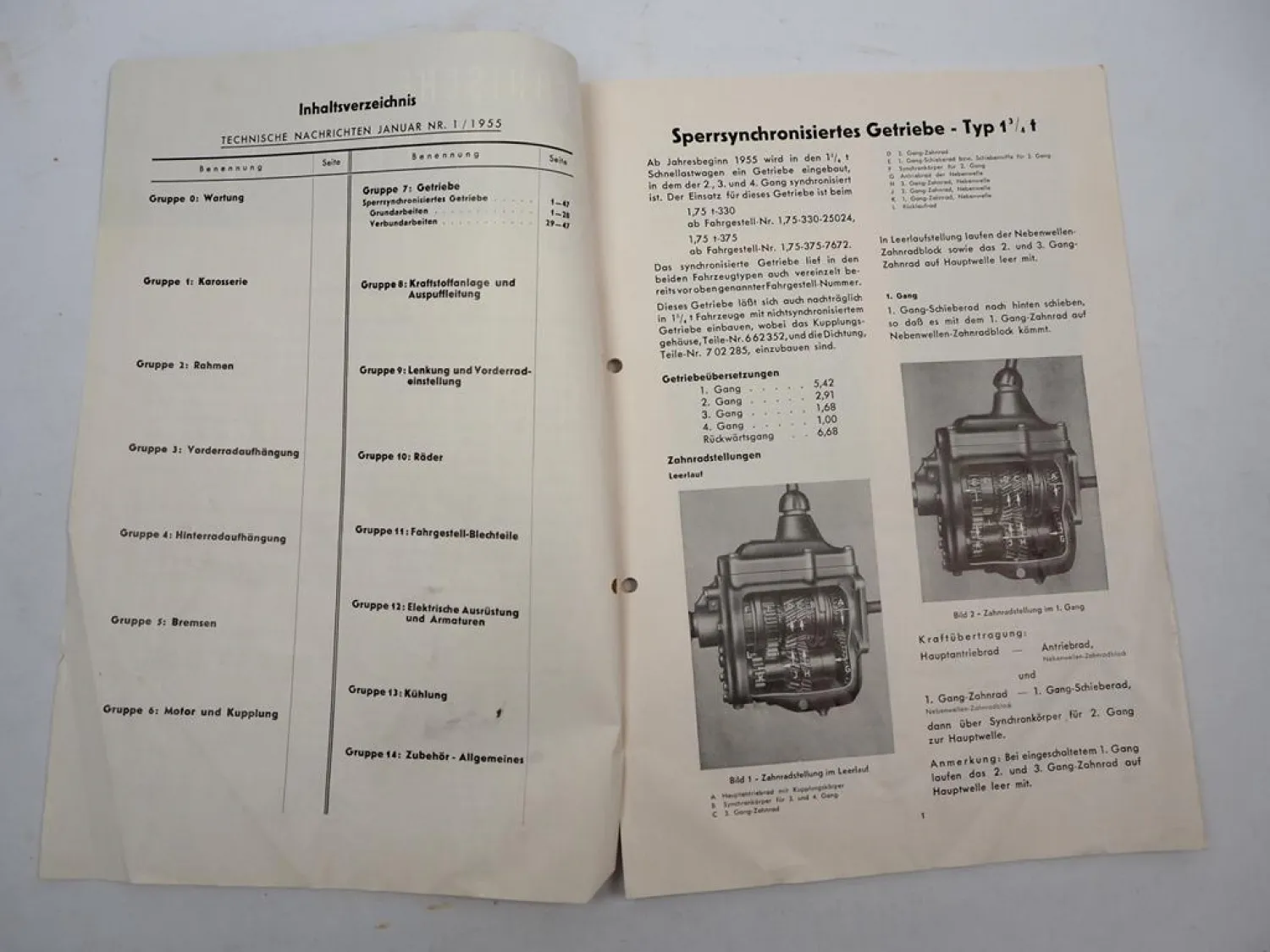 Opel Dienst Technische Nachrichten Jg 1955 Nr. 1 & 3 Opel Kapitän & Blitz