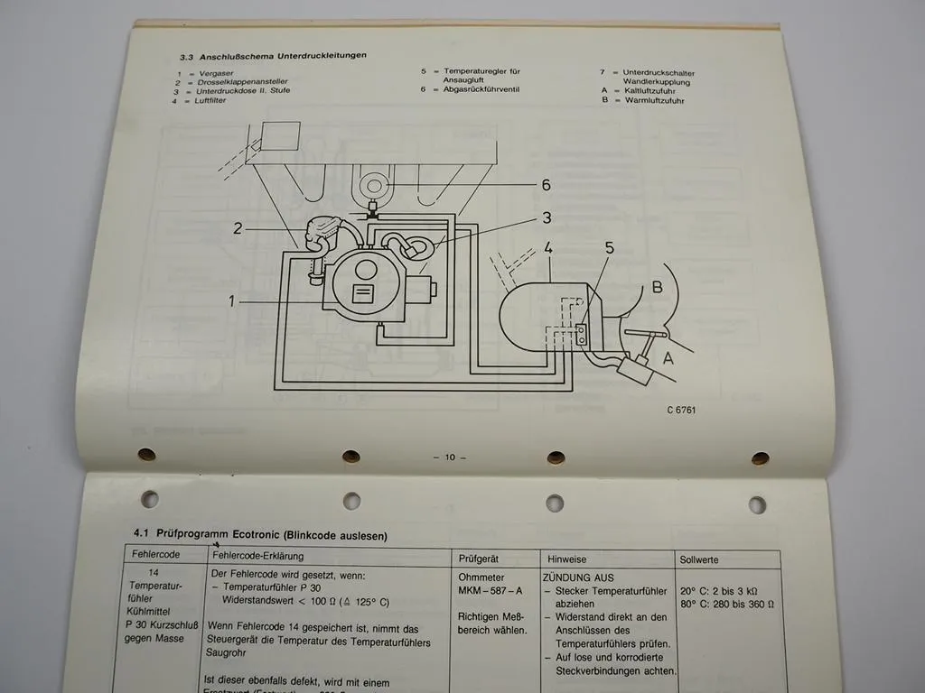 Opel Ecotronic im Kadett E Ascona C Omega S18 E18 NV Prüfanleitung 1987